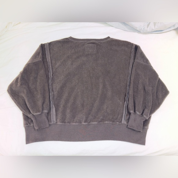 American Eagle This Feels Seriously Huggable Sweatshirt Dark Charcoal – Small - Picture 8 of 12